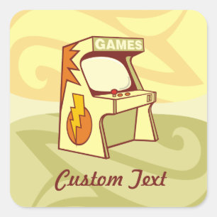 Arcade machine vierkante sticker