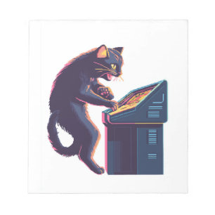 Arcade Meowster � Nostalgische Gamer Kat Notitieblok