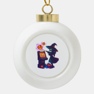 Arcade nacht van de heks keramische bal ornament