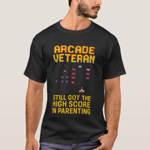 Arcade Papa Pixel Art - T-Shirt Retro Gamer