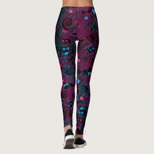 Arcade Patterned Women's Leggings (Achterkant)