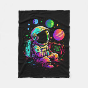 Arcade Planets Universe Gaming Astronaut Fleece Deken
