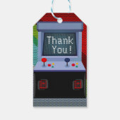 Arcade Video Game Verjaardag Party Favor Cadeaulabel (Achterkant)