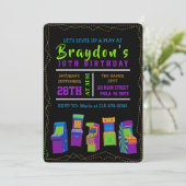 ARCADE VIDÉO JEU JEUX Anniversaire Fête Invitation (Debout devant)