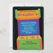 ARCADE VIDÉO JEU JEUX Anniversaire Fête Invitation (Devant)
