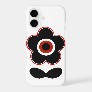 Arcades Retro Black Red Flower Power-draagtas