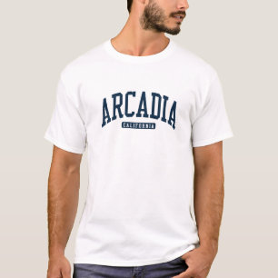 Arcadia California College University Style Nav T-shirt