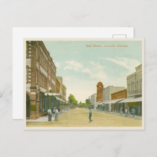 Arcadia Florida historische straat Briefkaart (Voorkant / Achterkant)