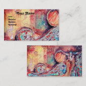 ARCADIA, Red Blue Yellow Silver Abstract Visitekaartje (Voorkant / Achterkant)