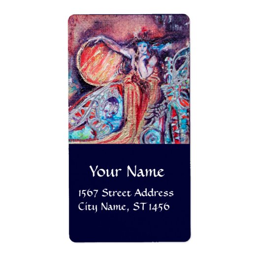 ARCADIA, Red Pink Blue Gold Etiket (Voorkant)