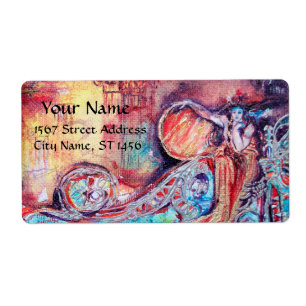 ARCADIA, Red Pink Blue Gold Etiket