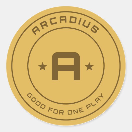 Arcadius Arcade Token Sticker (Voorkant)