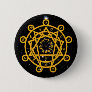 Arcane Enneagram Ronde Button 5,7 Cm
