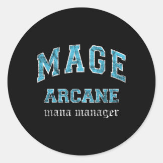 Arcane Mage Mmo Gamer Ronde Sticker