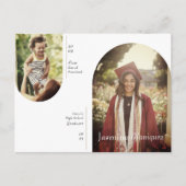 Arch 2 Foto en nu Afstuderen aankondiging Briefkaart (Voorkant)