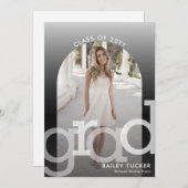 Arch 2-Photo Ombre Graduation Faire-part (Devant / Derrière)