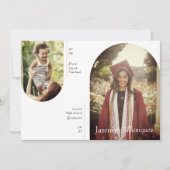 Arch 2 Photo Puis et maintenant Faire-part de dipl (Devant)