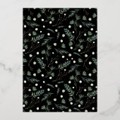 Arch 3 Photo Merry & Bright Gold Foil Carte de vac (Verso)