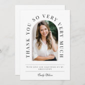 Arch Afstuderen Bedankt Kaart zwart-wit (Voorkant / Achterkant)