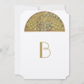 Arch Art Déco Peacock Birds Faire-part de mariage (Dos)