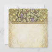 Arch Art Nouveau Peacock Birds Faire-part de maria (Dos)