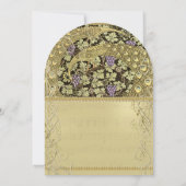 Arch Art Nouveau Peacock Birds Faire-part de maria (Dos)