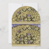 Arch Art Nouveau Peacock Birds Faire-part de maria (Dos)