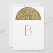 Arch Art Nouveau Peacock Birds Faire-part de maria (Dos)