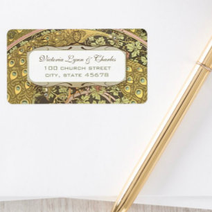 Arch Art Nouveau Wijngaard Peacock RSVP Adres Etiket