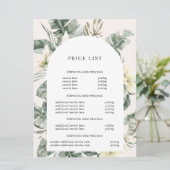 Arch Boho de verdure moderne | Carte tarifaire (Debout devant)