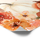 Arch Boho Little Pumpkin Baby shower Welkomstbord Poster (Hoek)