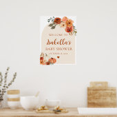 Arch Boho Little Pumpkin Baby shower Welkomstbord Poster (Keuken)