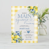 Arch Boho Mama's Main Squeeze Lemon Baby shower Kaart (Staand voorkant)
