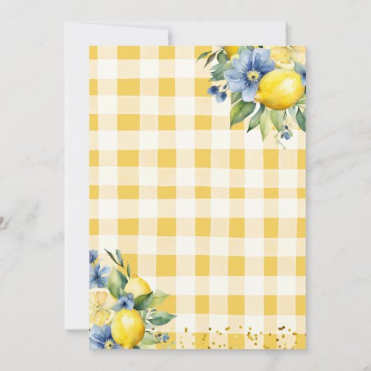 Arch Boho Mama's Main Squeeze Lemon Baby shower Kaart (Achterkant)