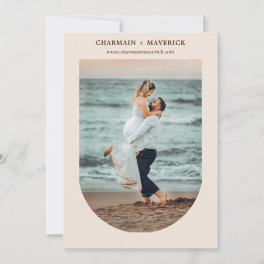 Arch Boho Pampa Gedroogd Gras  Save The Date (Achterkant)