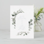 Arch botanical elegant modern kerstscript folie feestdagenkaart (Staand Voorkant)