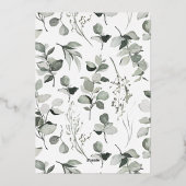 Arch botanical elegant modern kerstscript folie feestdagenkaart (Achterkant)