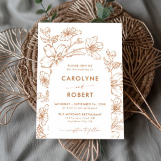 Arch Botanical Floral Faire-part de mariage