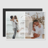 Arch calendar photo Save the Date Magnet (Devant / Derrière)