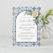 Arch Citrus Lemon Amalfi Positano Couples Shower Kaart (Staand voorkant)