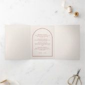 Arch Crème & Terracotta Boissons Menu pour Mariage (Intérieur)