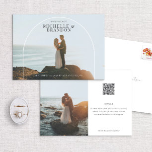 Arch Detail Full Photo Sophisticated Save the Date