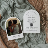 Arch Faire-part de mariage avec photo et code QR