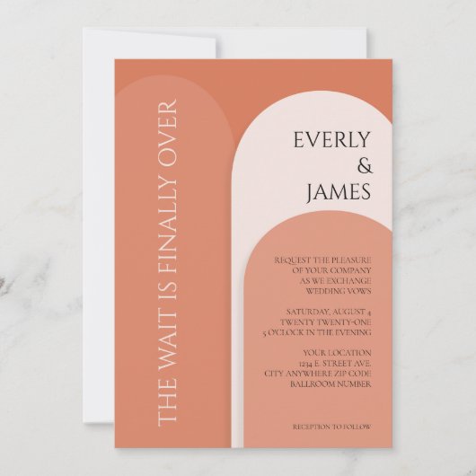 Arch Faire-part de mariage I Terracotta (Devant)