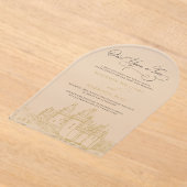 Arch Fairy Tale Acrylic Wedding Invitation (Poser)