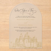 Arch Fairy Tale Acrylic Wedding Invitation (Recto)