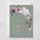 Arch Florals Wedding Sage Green D967 Kaart (Voorkant)