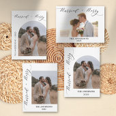Arch Foto Modern Merry Married Wedding Christmas Bedankkaart