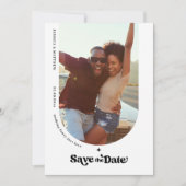 Arch Foto Moderne Retro Typografie Save The Date (Voorkant)