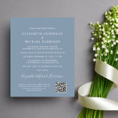 Arch Foto QR Code Stoffig Blauw Ontvangst Uitnodig